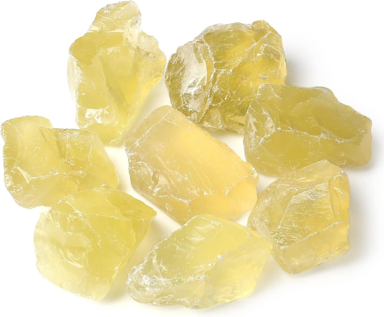 ZHIYUXI 2-Inch Natural Amethyst Crystal Rocks - Healing Stones for Tumbling, Wire Wrapping, and Home Décor (Set of 4)