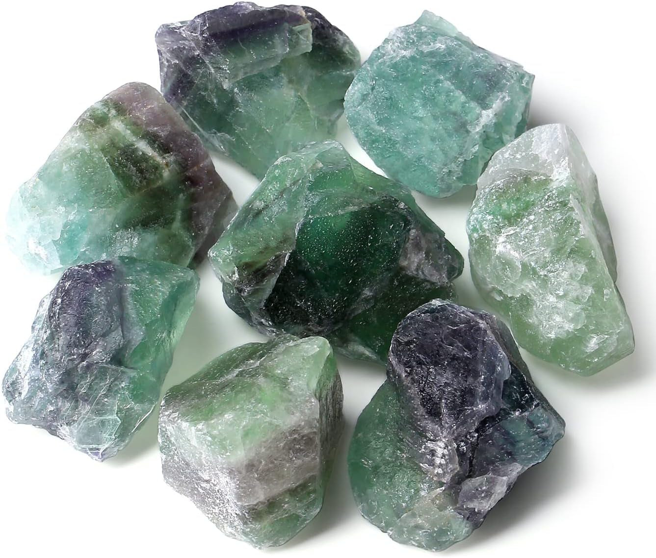 ZHIYUXI 2-Inch Natural Amethyst Crystal Rocks - Healing Stones for Tumbling, Wire Wrapping, and Home Décor (Set of 4)