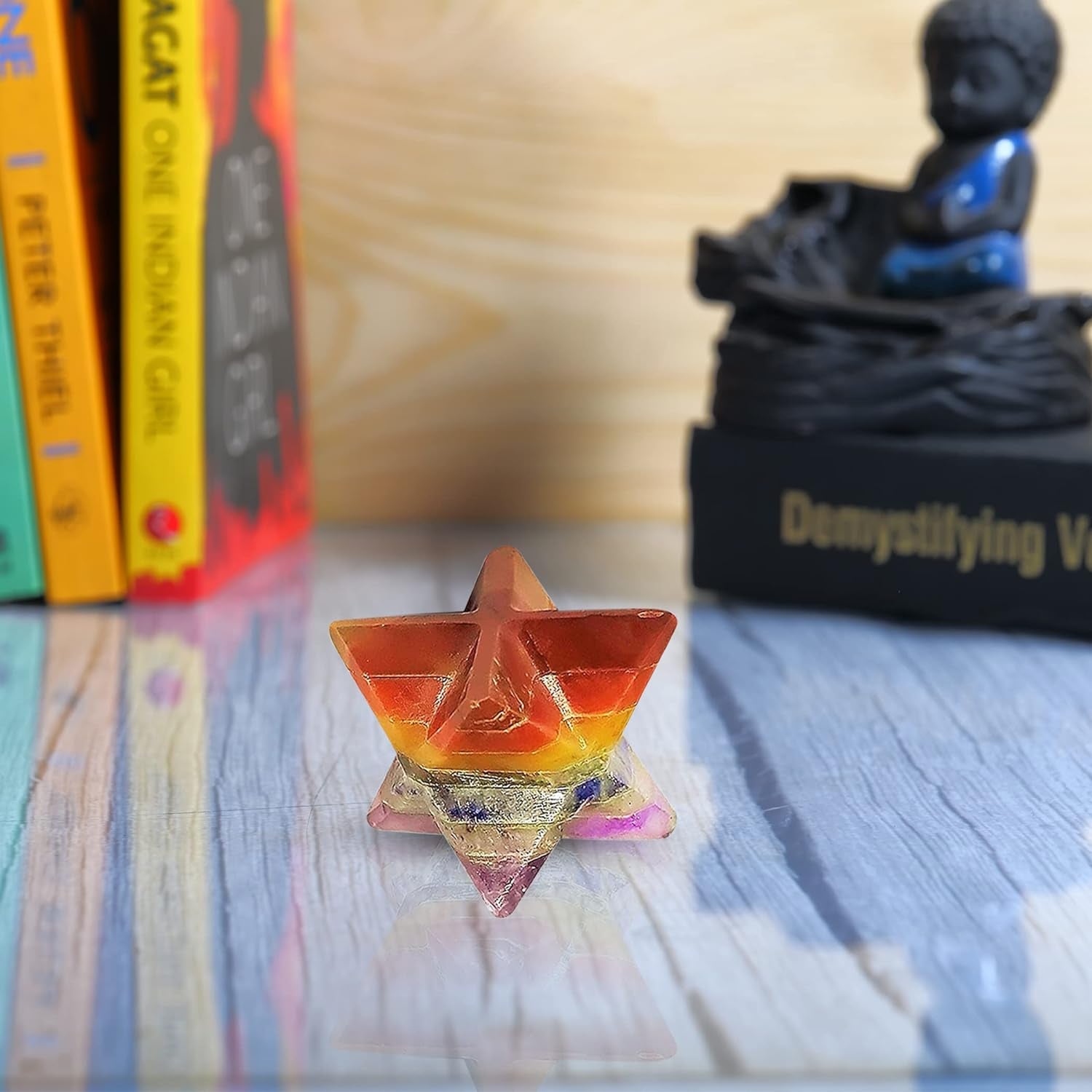 PYOR Chakra Tree with Crystals - Ideal Housewarming and Birthday Gifts for Women - Elegant Office Decor and Reiki Healing Gemstone Tree - Includes Crystal Star Merkaba