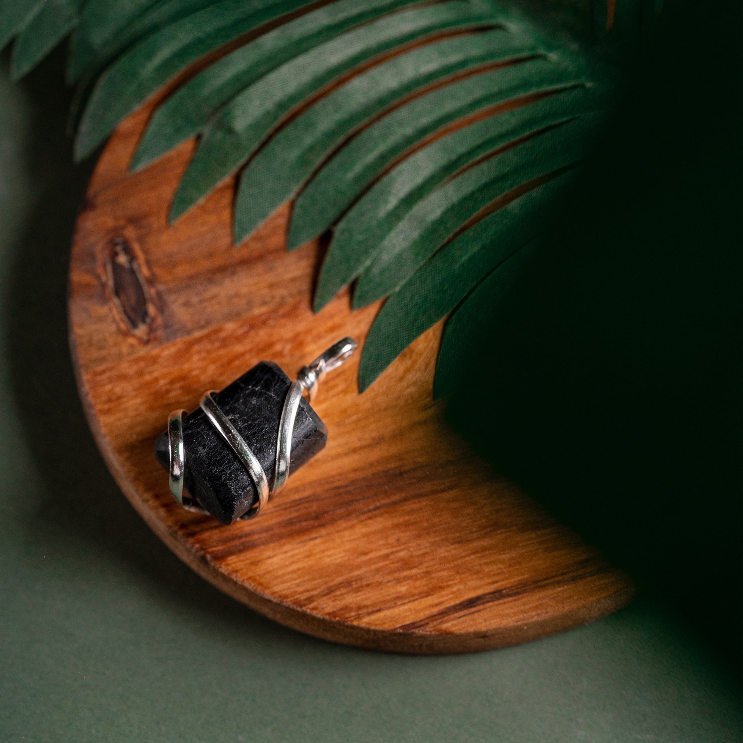 Raw Black Tourmaline Crystal Healing Pendant Necklace - Premium Carrying Pouch - Crystal Gifts for Women