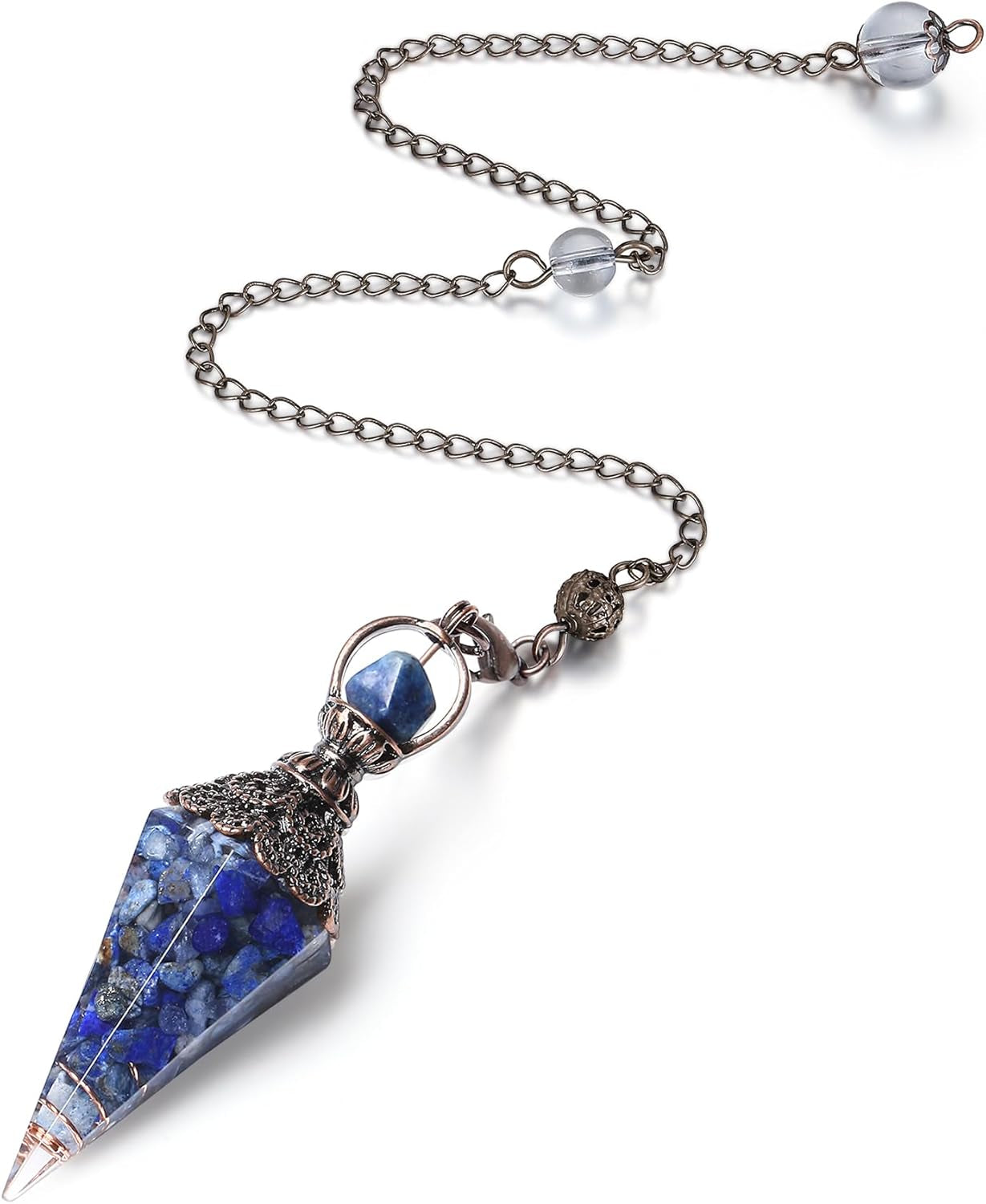 MAIBAOTA Natural Black Obsidian Pendulum Crystal for Dowsing and Divination, Spiritual Tools for Witchcraft