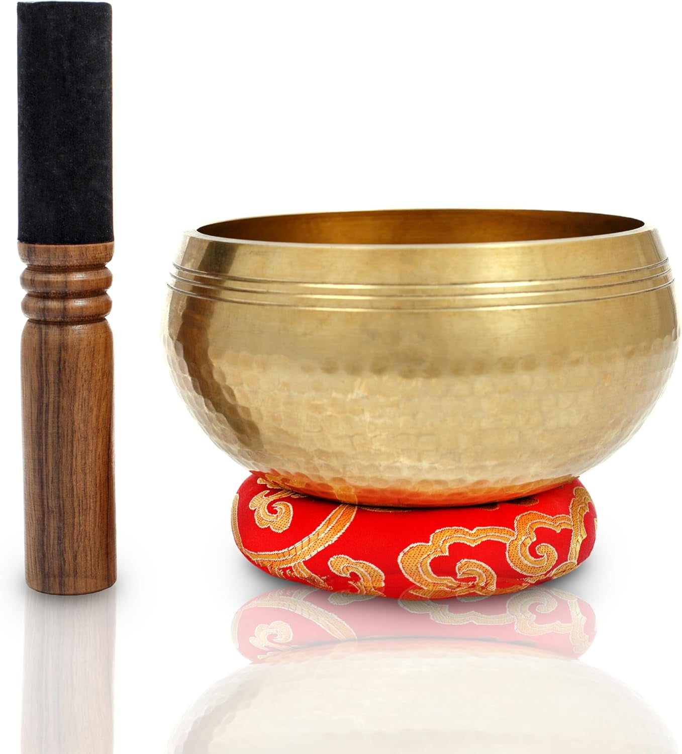 Tibetan Singing Bowls Set - Hand-Hammered Meditation Sound Bowl from Nepal for Yoga, Mindfulness, Healing, and Chakra Balancing (3 Inch)