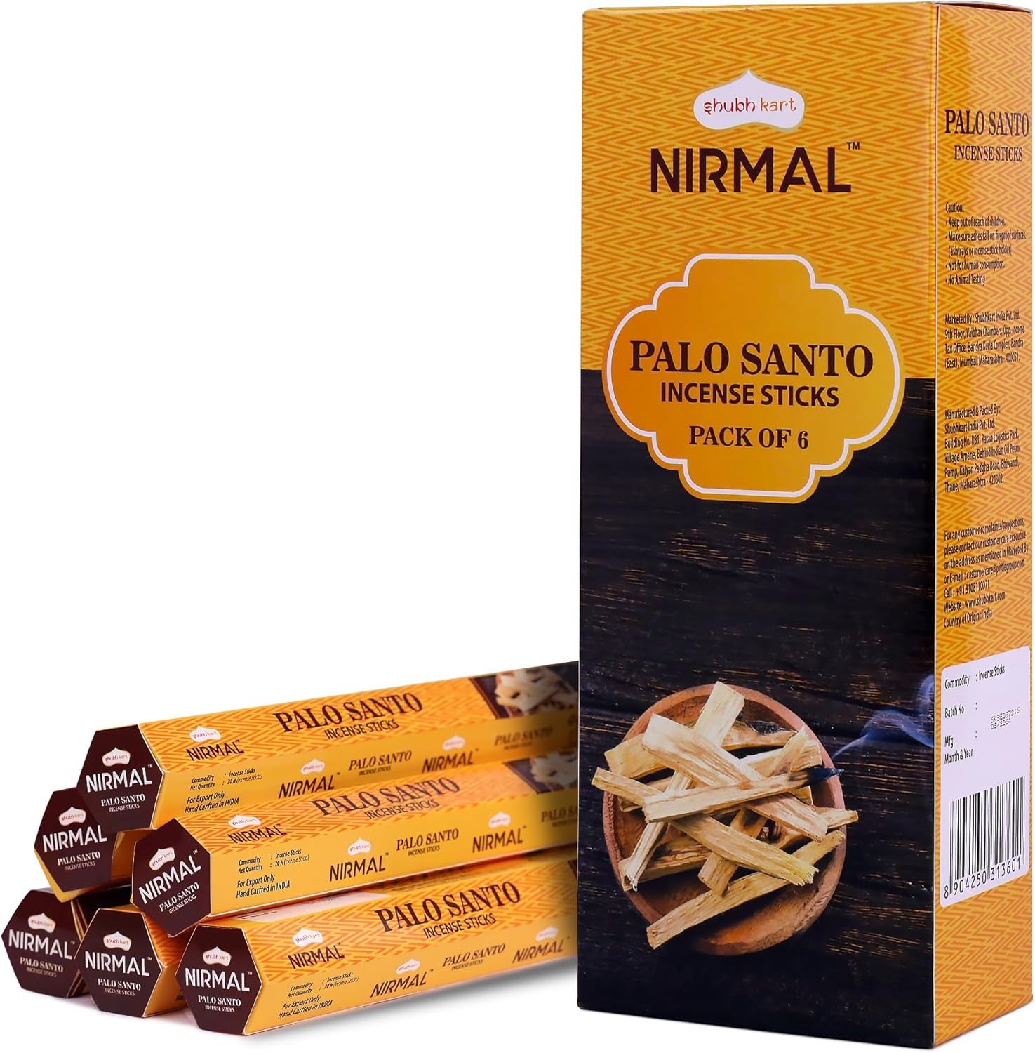 Shubhkart Hexa Aloe Vera Incense Sticks - Set of 6 Packs, 120 Sticks for Relaxation, Stress Relief, and Mindful Meditation | Eco-Friendly and Non-Toxic Aromatic Incense