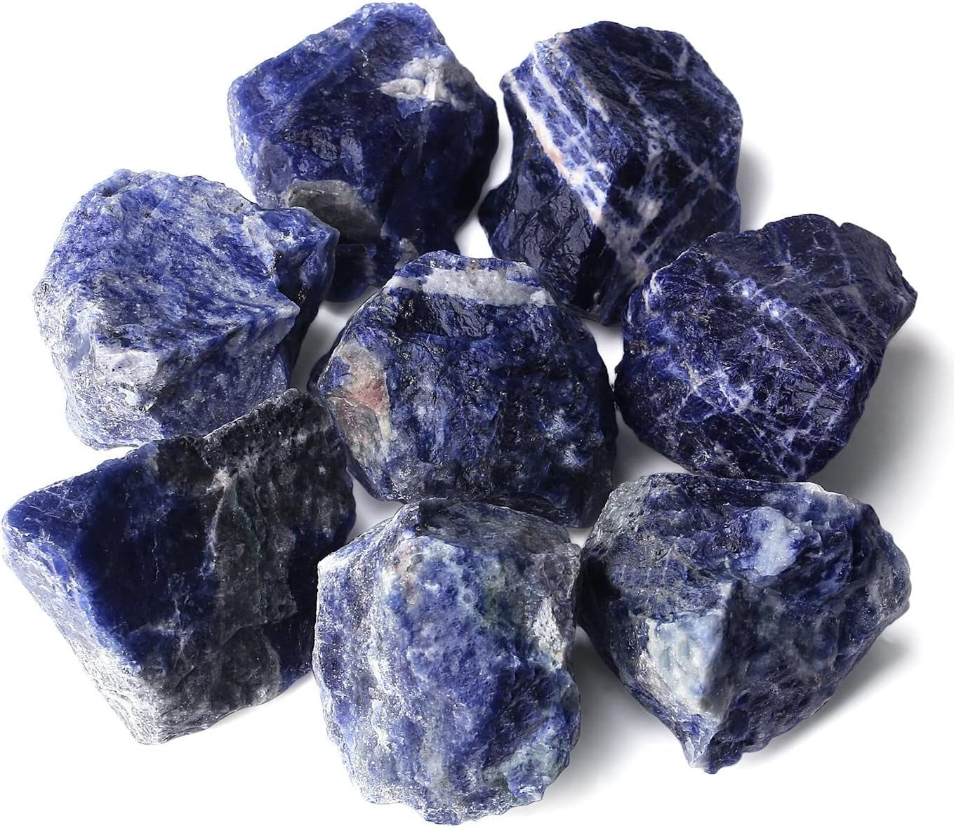 ZHIYUXI 2-Inch Natural Amethyst Crystal Rocks - Healing Stones for Tumbling, Wire Wrapping, and Home Décor (Set of 4)