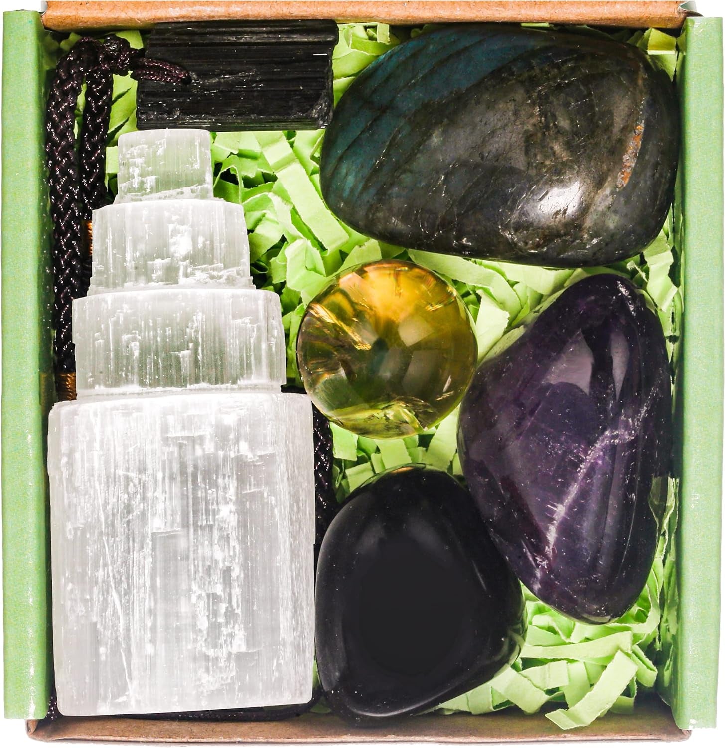 Qiancannaor Abundance and Prosperity Crystal and Healing Stones Set for Spiritual Practices, Meditation, and Feng Shui