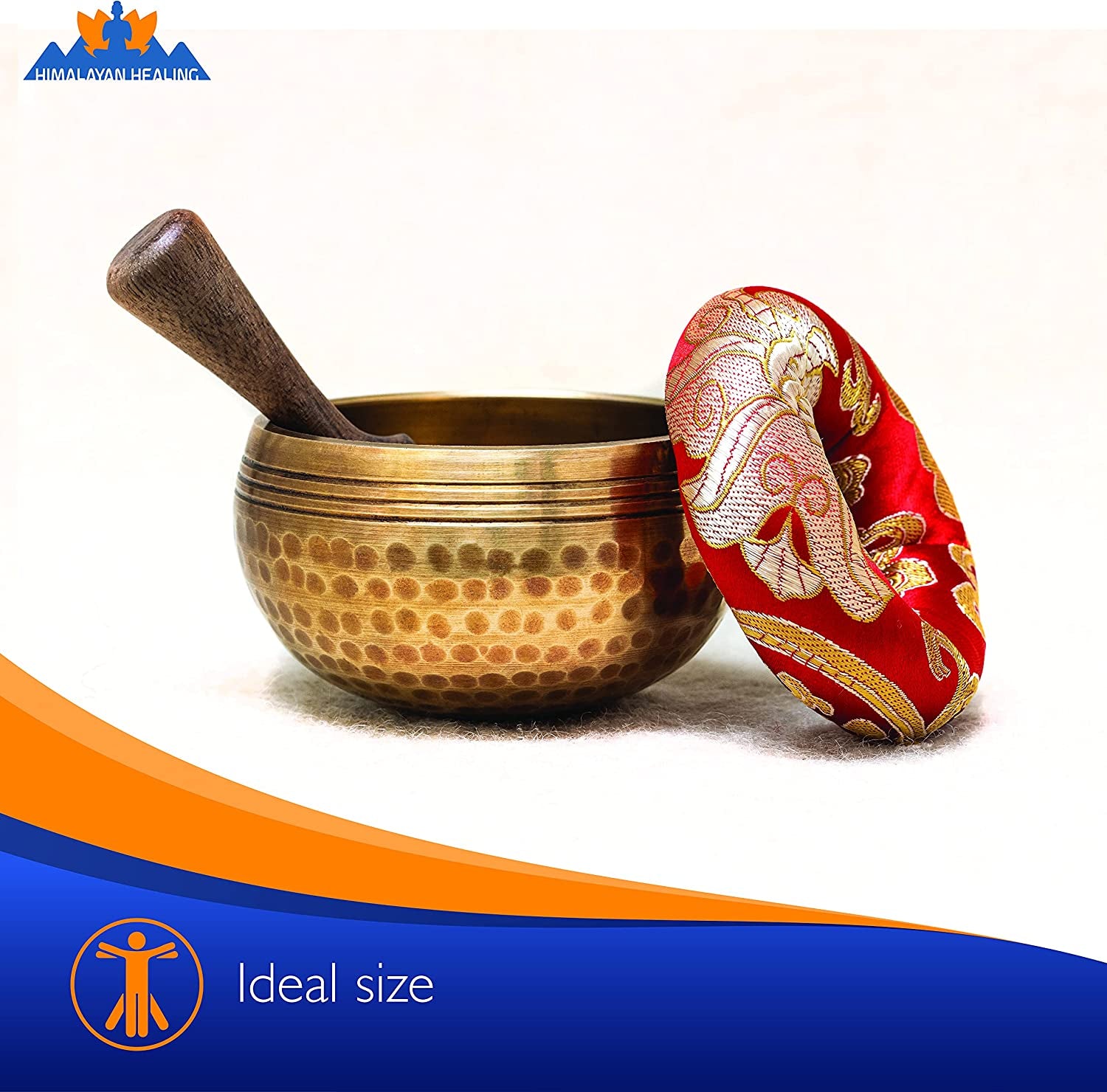 Tibetan Singing Bowls Set - Hand-Hammered Meditation Sound Bowl from Nepal for Yoga, Mindfulness, Healing, and Chakra Balancing (3 Inch)