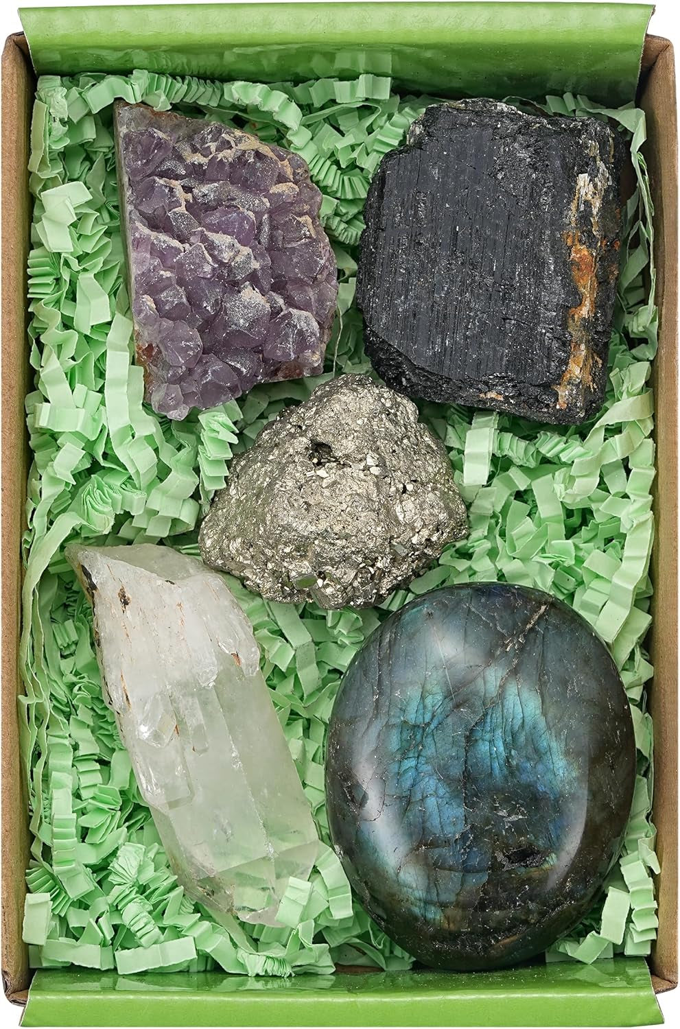 Qiancannaor Abundance and Prosperity Crystal and Healing Stones Set for Spiritual Practices, Meditation, and Feng Shui