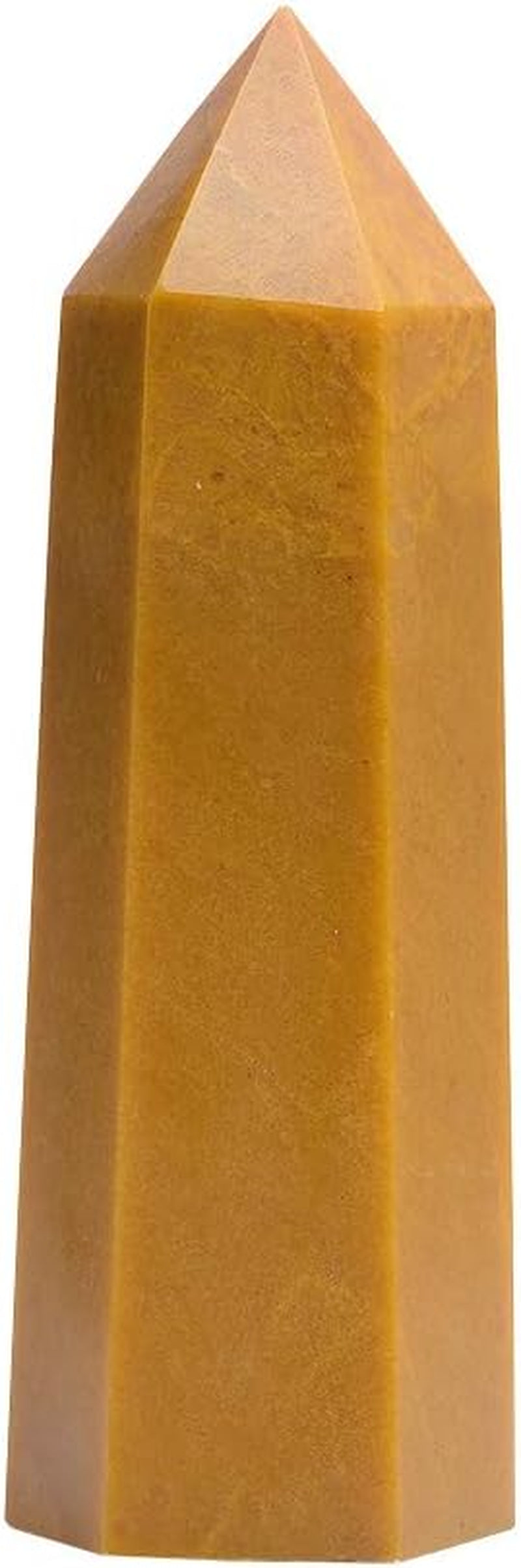 Runyangshi Natural Clear Quartz Healing Crystal Wands, 3.3"-3.5" Height, 6 Faceted Prism Design for Reiki and Chakra Healing