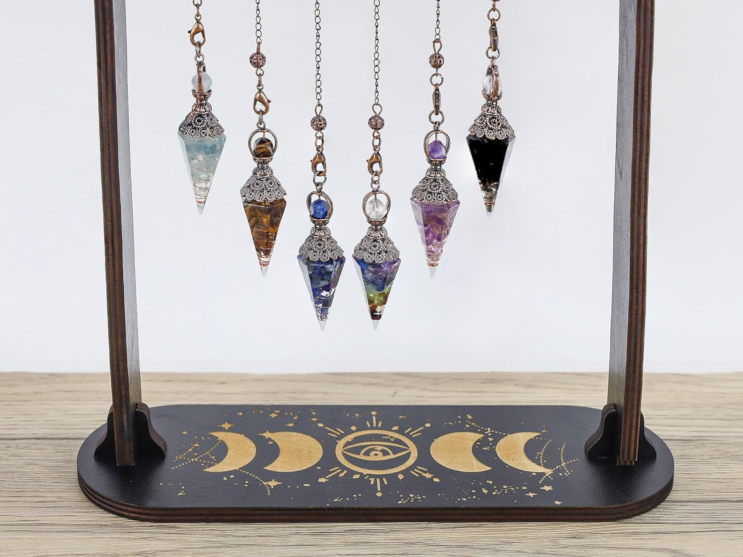 MAIBAOTA Natural Black Obsidian Pendulum Crystal for Dowsing and Divination, Spiritual Tools for Witchcraft