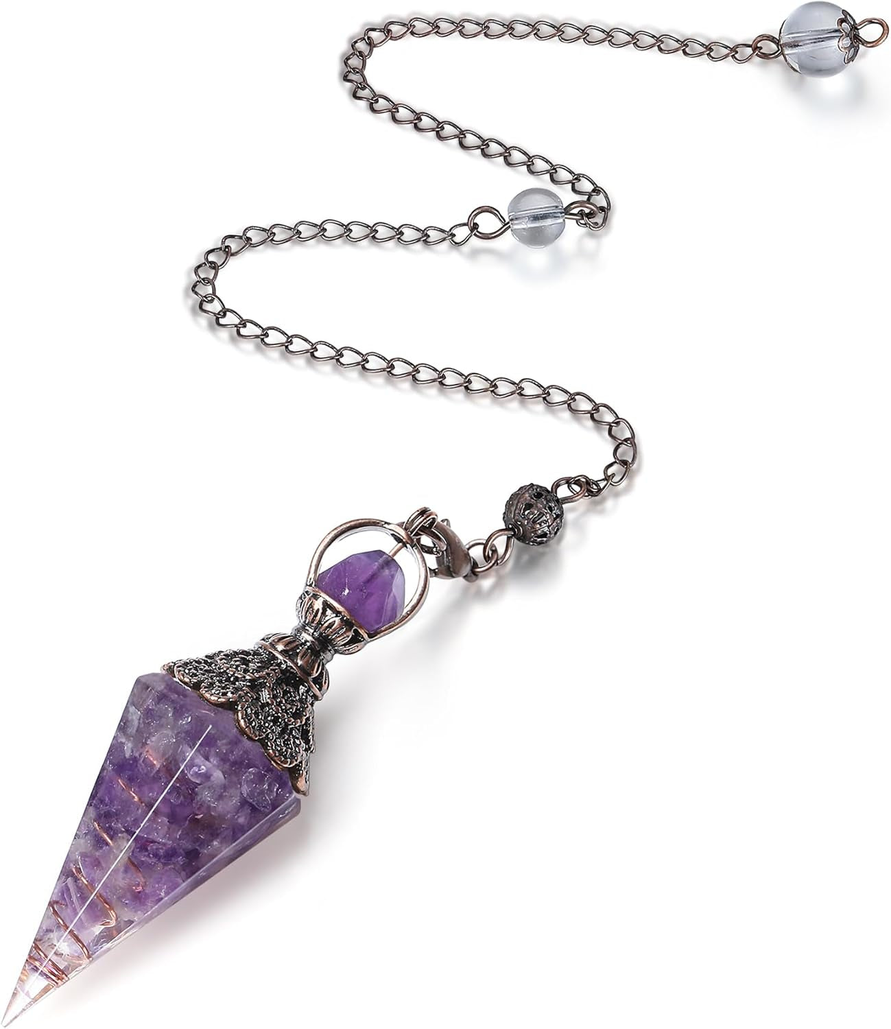 MAIBAOTA Natural Black Obsidian Pendulum Crystal for Dowsing and Divination, Spiritual Tools for Witchcraft