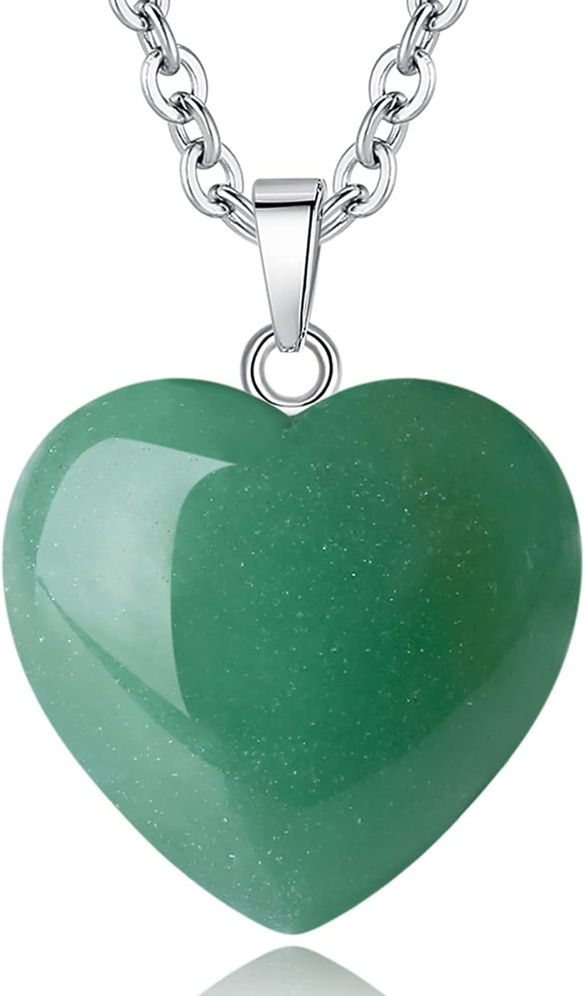 Rose Quartz Healing Crystal Necklace - Heart-Shaped Reiki Energy Jewelry for Women - Perfect Gift for Mother's Day and Christmas