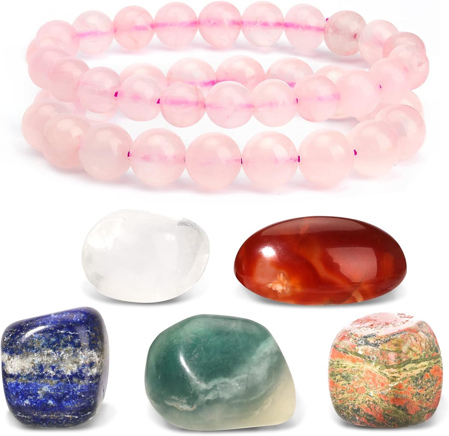 Qiancannaor Abundance and Prosperity Crystal and Healing Stones Set for Spiritual Practices, Meditation, and Feng Shui