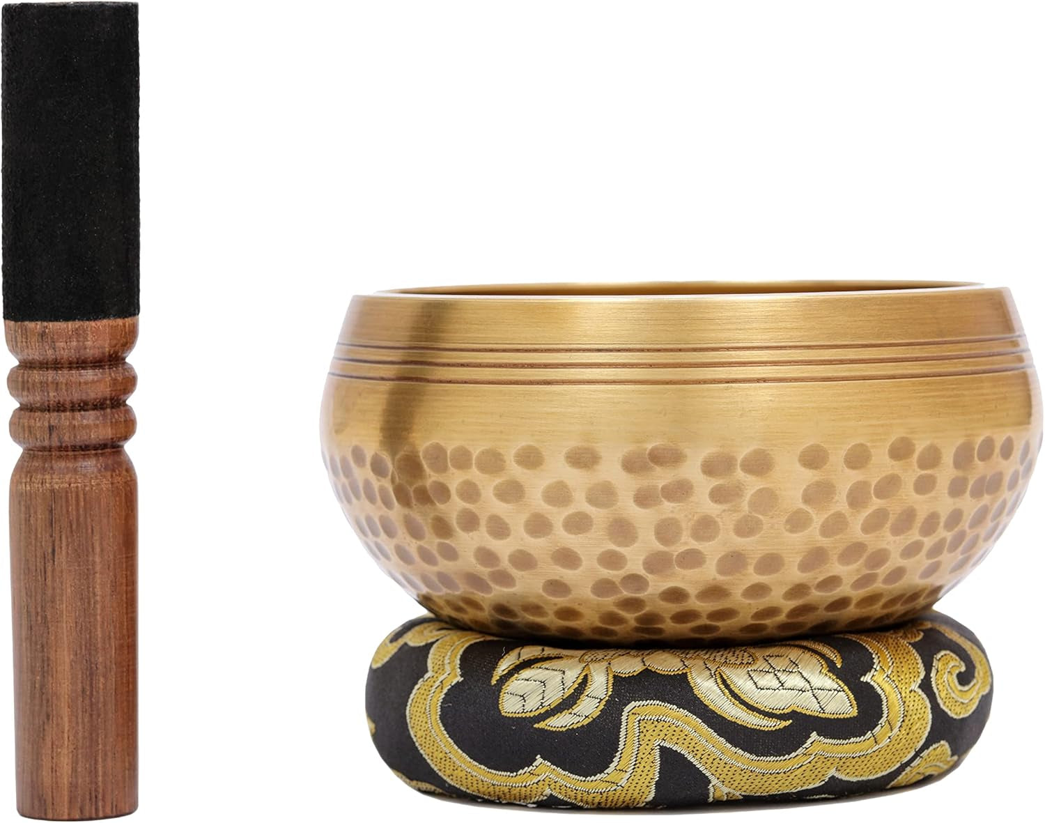 Tibetan Singing Bowls Set - Hand-Hammered Meditation Sound Bowl from Nepal for Yoga, Mindfulness, Healing, and Chakra Balancing (3 Inch)