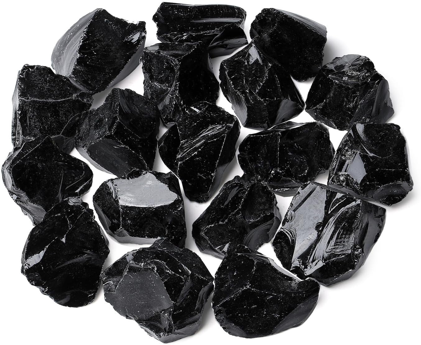 ZHIYUXI 2-Inch Natural Amethyst Crystal Rocks - Healing Stones for Tumbling, Wire Wrapping, and Home Décor (Set of 4)