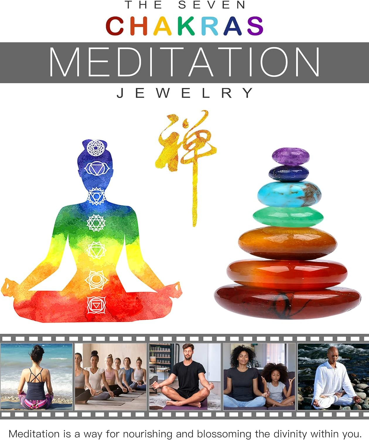 Versatile Chakra Jewelry for Men and Women - Necklaces and Bracelets for Meditation, Calmness, and Anxiety Relief