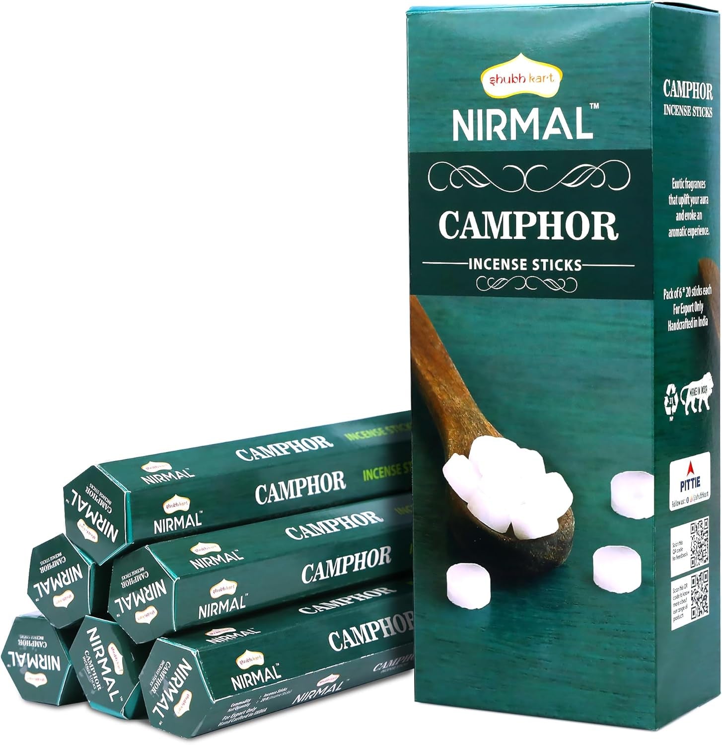 Shubhkart Hexa Aloe Vera Incense Sticks - Set of 6 Packs, 120 Sticks for Relaxation, Stress Relief, and Mindful Meditation | Eco-Friendly and Non-Toxic Aromatic Incense