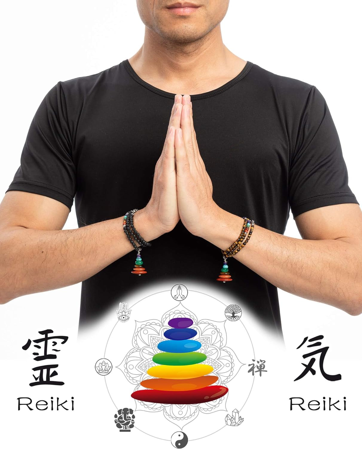 Versatile Chakra Jewelry for Men and Women - Necklaces and Bracelets for Meditation, Calmness, and Anxiety Relief