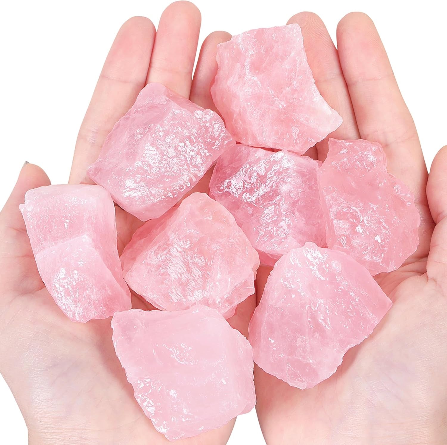 ZHIYUXI 2-Inch Natural Amethyst Crystal Rocks - Healing Stones for Tumbling, Wire Wrapping, and Home Décor (Set of 4)