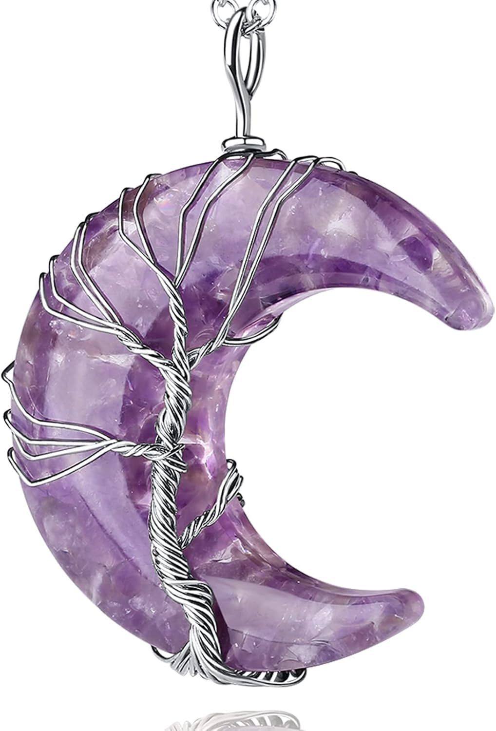 Rose Quartz Healing Crystal Necklace - Heart-Shaped Reiki Energy Jewelry for Women - Perfect Gift for Mother's Day and Christmas