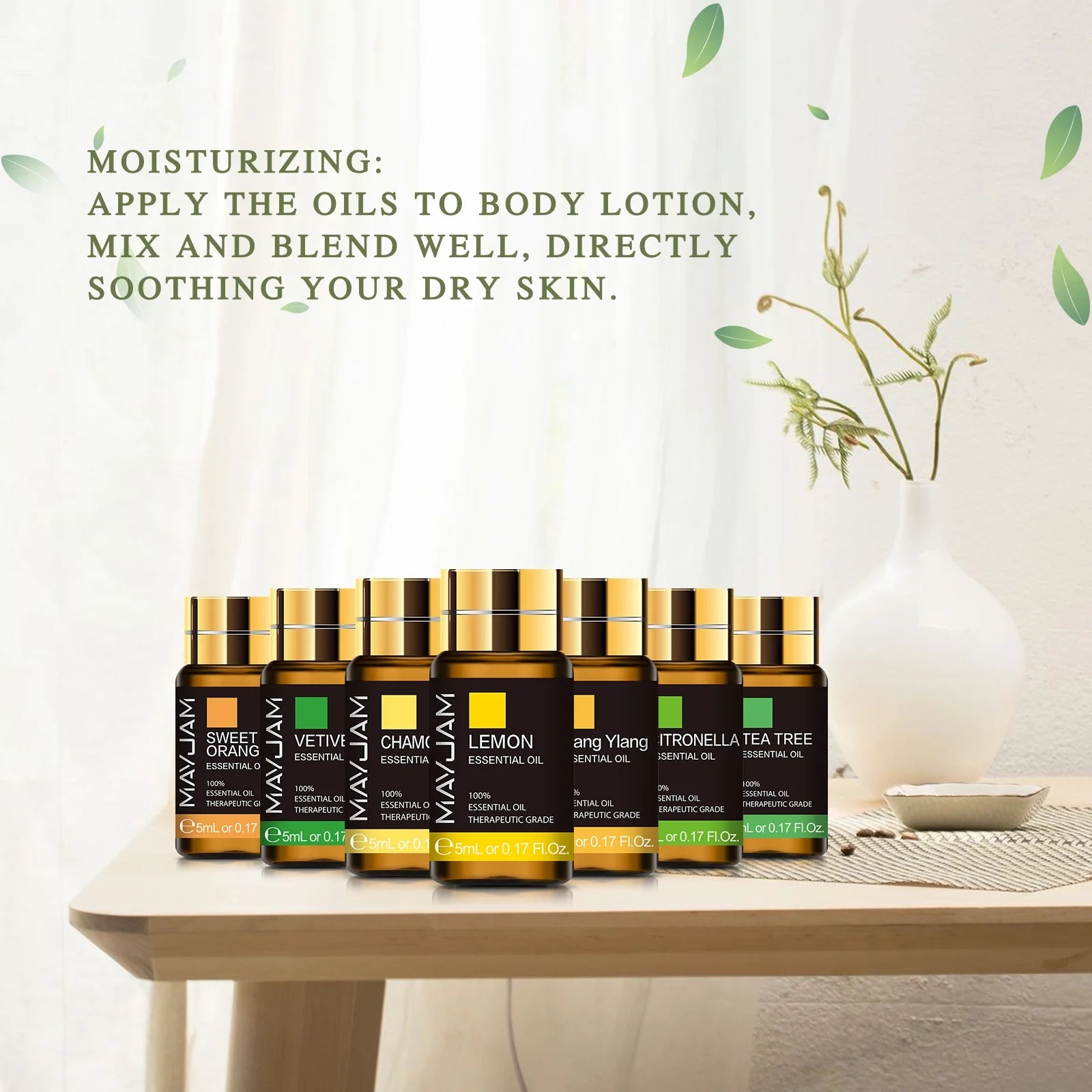 MAYJAM 35X5Ml Essential Oils Set, Pure Natural Essential Oils for Diffusers, Humidifiers, Massages, Aromatherapy, Candle Making, Skin & Hair Care