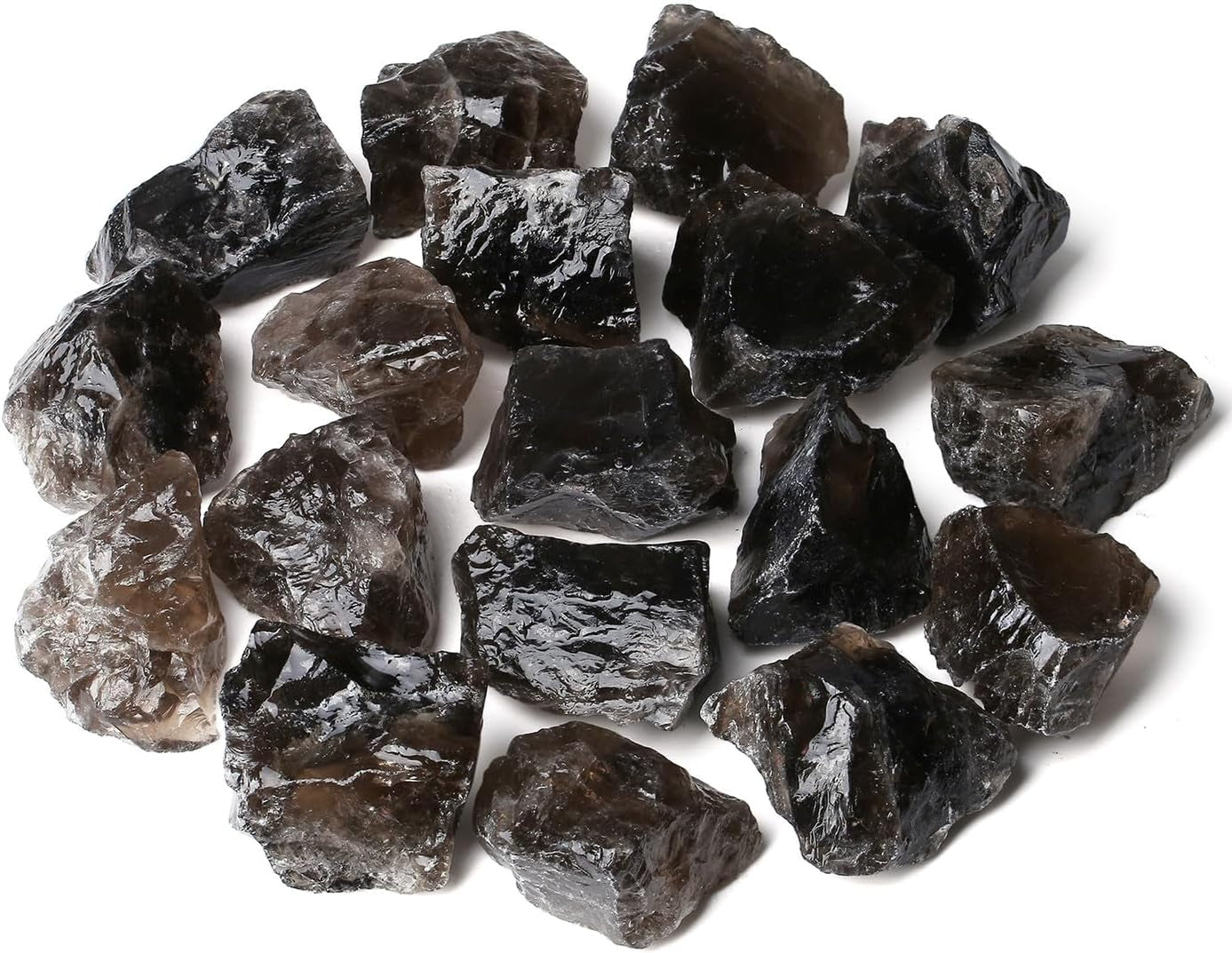 ZHIYUXI 2-Inch Natural Amethyst Crystal Rocks - Healing Stones for Tumbling, Wire Wrapping, and Home Décor (Set of 4)