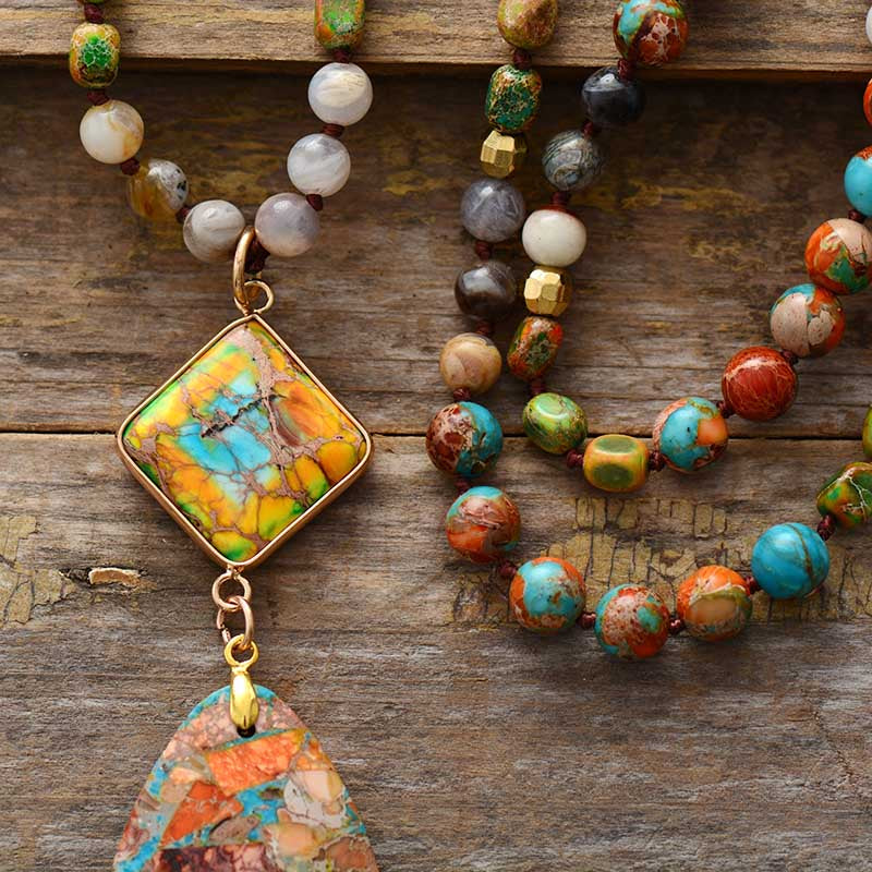 Intense Jasper Spiritual Healing Necklace