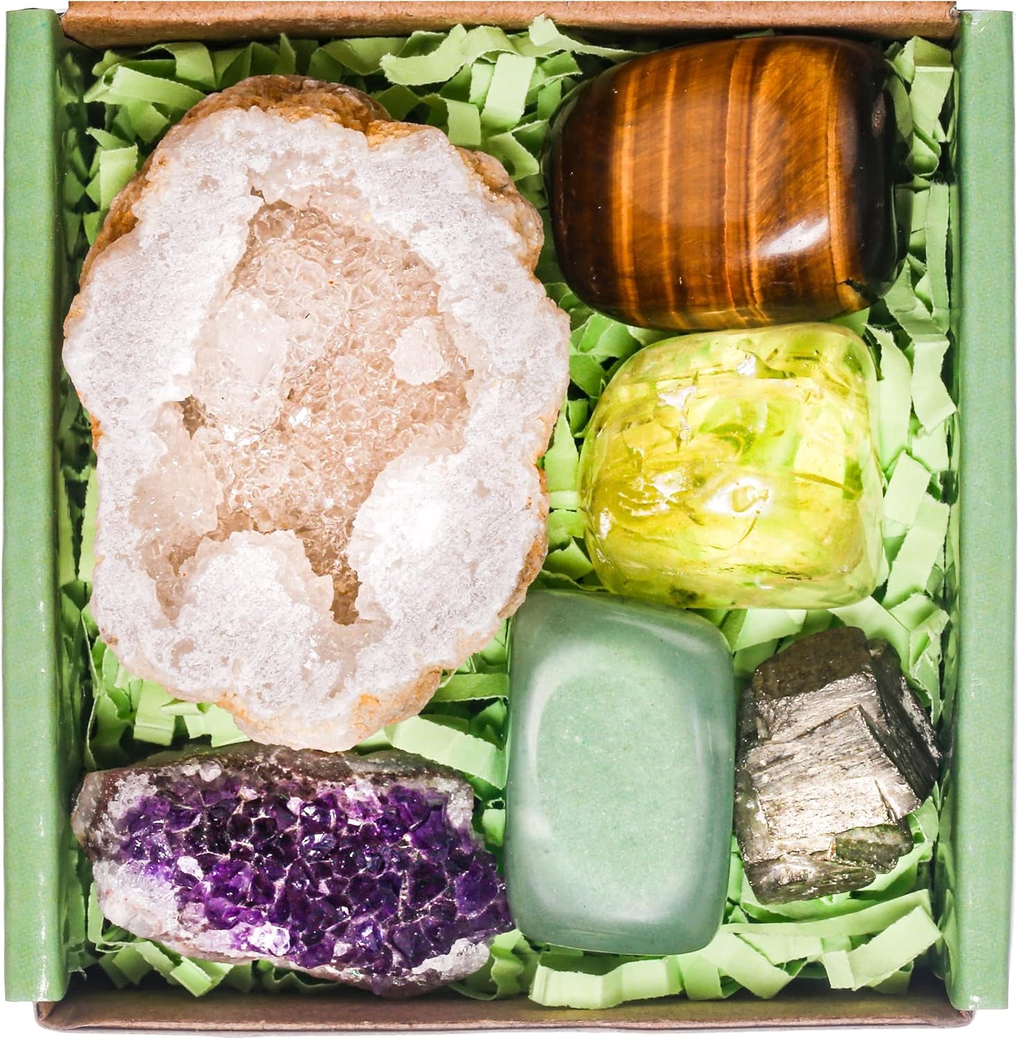 Qiancannaor Abundance and Prosperity Crystal and Healing Stones Set for Spiritual Practices, Meditation, and Feng Shui