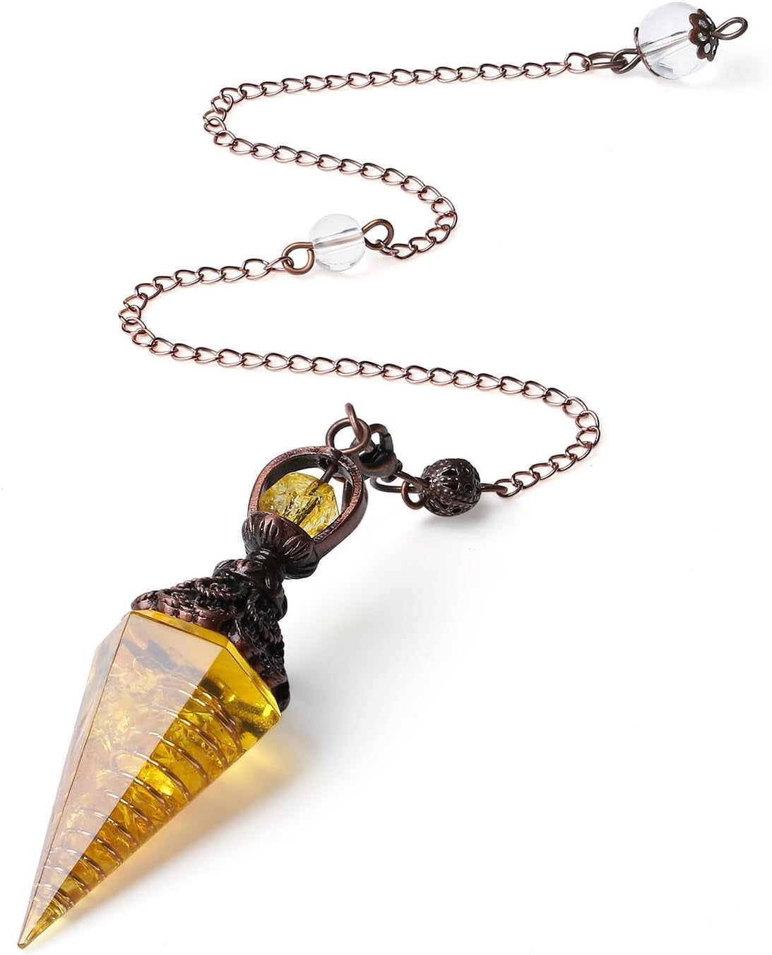 MAIBAOTA Natural Black Obsidian Pendulum Crystal for Dowsing and Divination, Spiritual Tools for Witchcraft