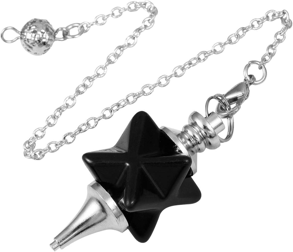 TUMBEELLUWA Healing Crystal Pendulum - Chakra Quartz Dowsing Energy Stone for Divination, Reiki, and Meditation Balancing