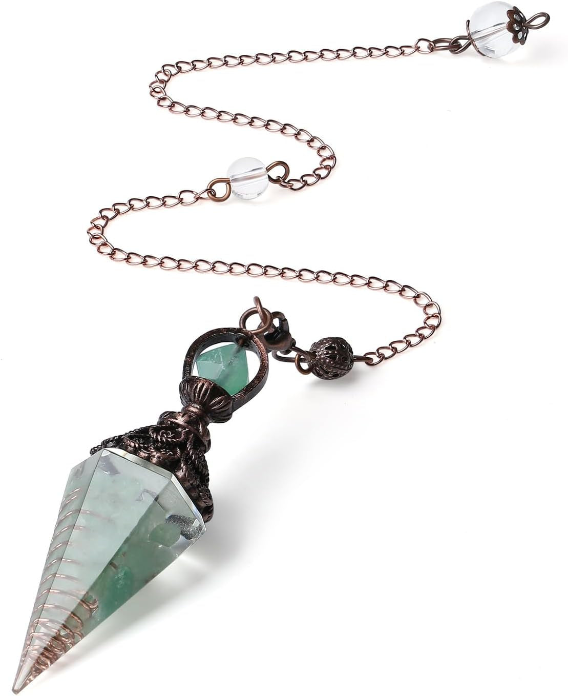 MAIBAOTA Natural Black Obsidian Pendulum Crystal for Dowsing and Divination, Spiritual Tools for Witchcraft