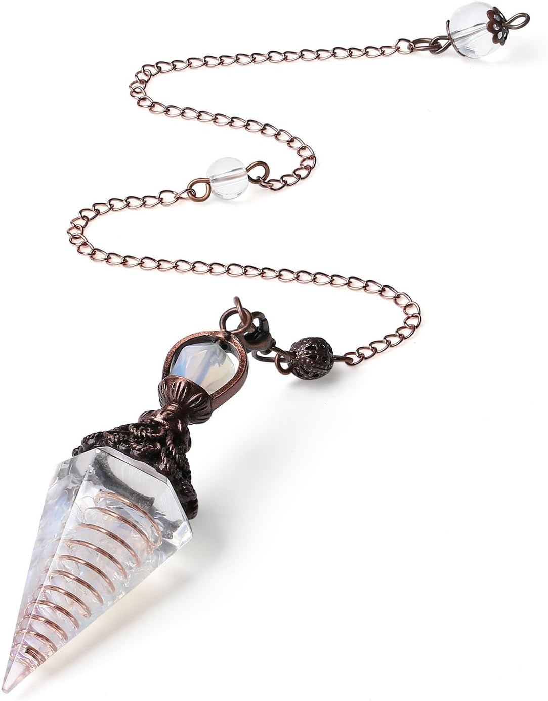 MAIBAOTA Natural Black Obsidian Pendulum Crystal for Dowsing and Divination, Spiritual Tools for Witchcraft