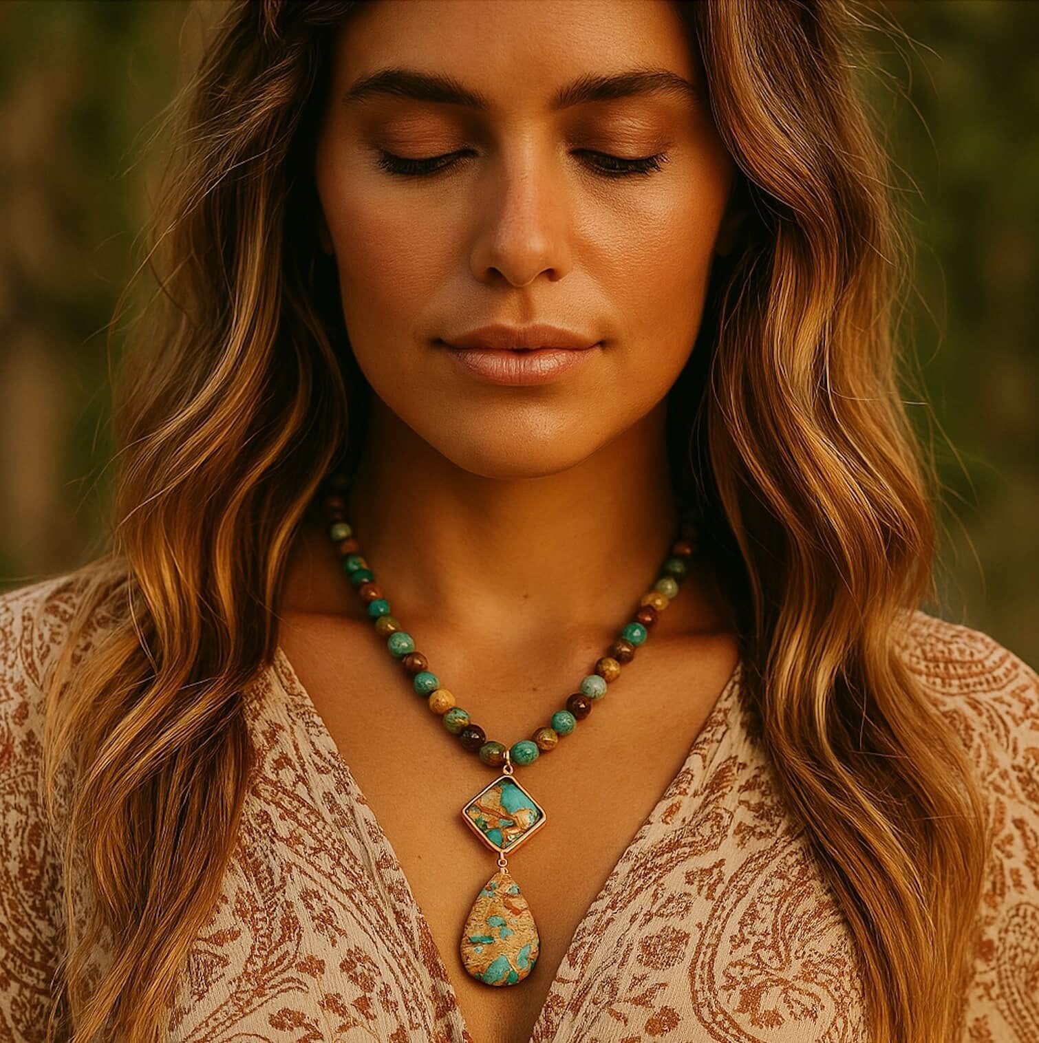 Intense Jasper Spiritual Healing Necklace