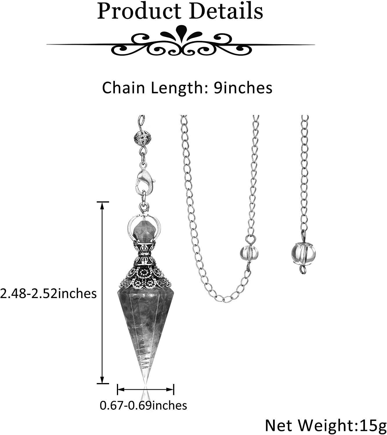 GEHECRST Natural Lapis Lazuli Healing Crystal Pendulum with Hexagonal Faceted Point, Orgone Resin Spiritual Pendant for Divination, Reiki, and Energy Balancing