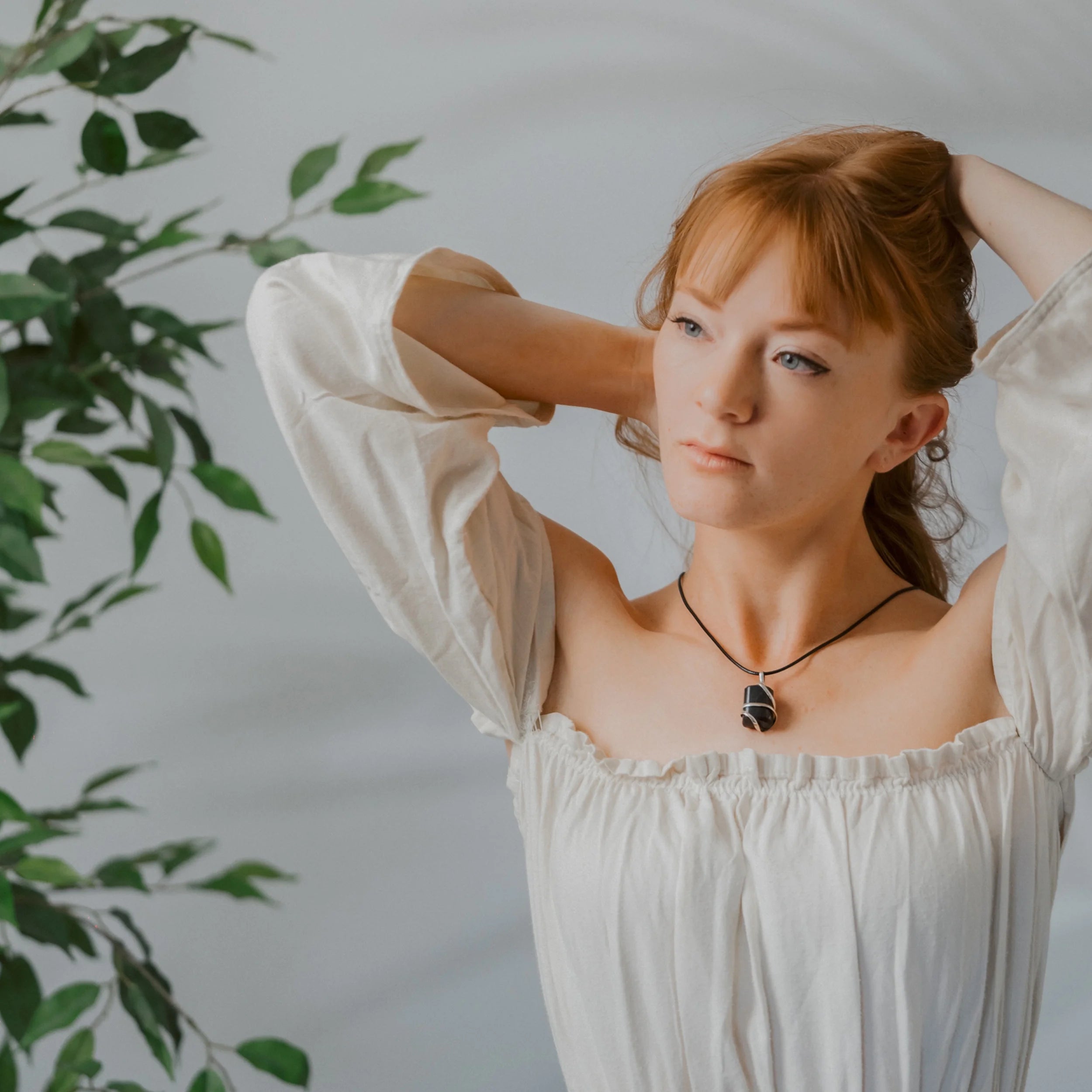 Raw Black Tourmaline Crystal Healing Pendant Necklace - Premium Carrying Pouch - Crystal Gifts for Women