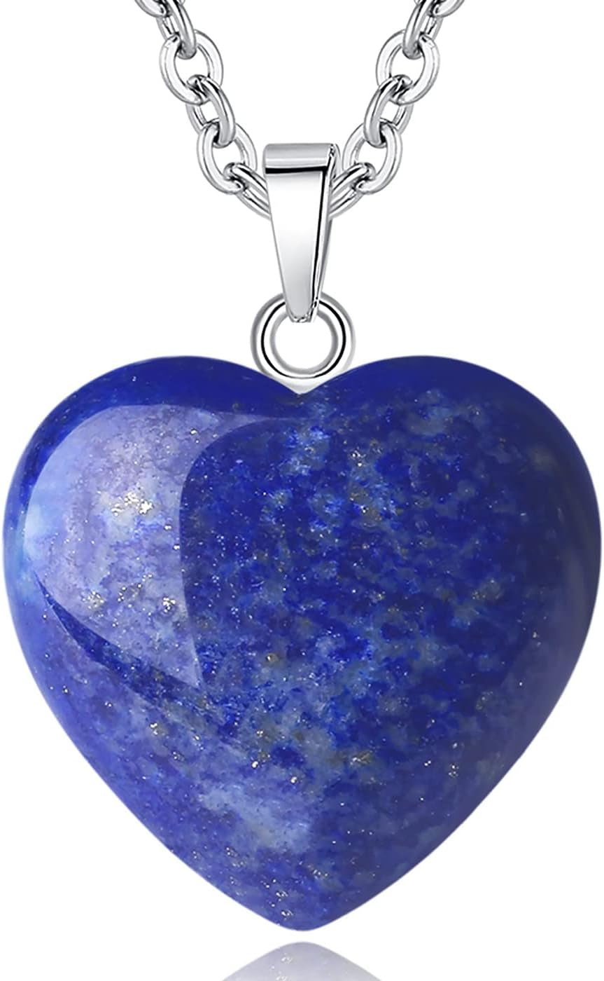 Rose Quartz Healing Crystal Necklace - Heart-Shaped Reiki Energy Jewelry for Women - Perfect Gift for Mother's Day and Christmas