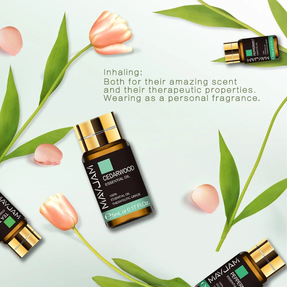 MAYJAM 35X5Ml Essential Oils Set, Pure Natural Essential Oils for Diffusers, Humidifiers, Massages, Aromatherapy, Candle Making, Skin & Hair Care